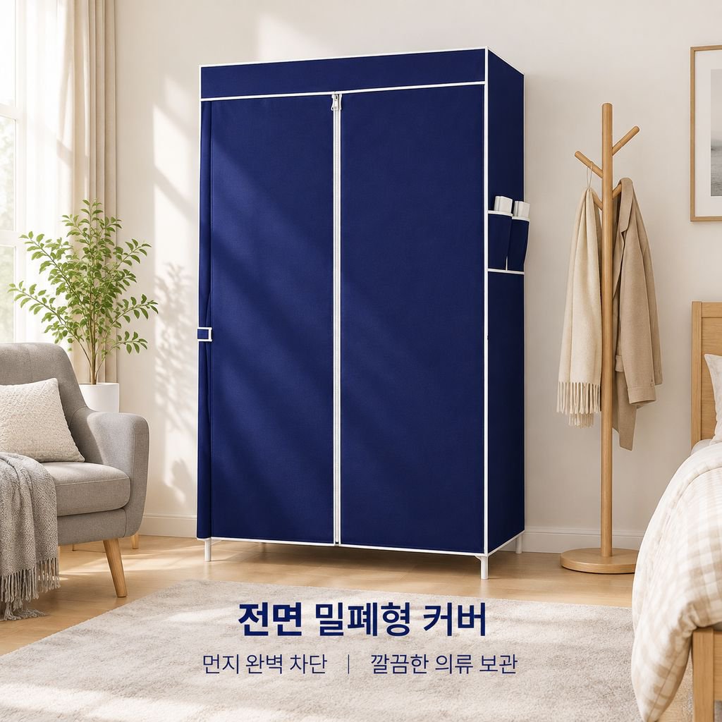 강화 스틸 패브릭 옷장 모던 심플 침실 원룸 조립식 수납 옷장