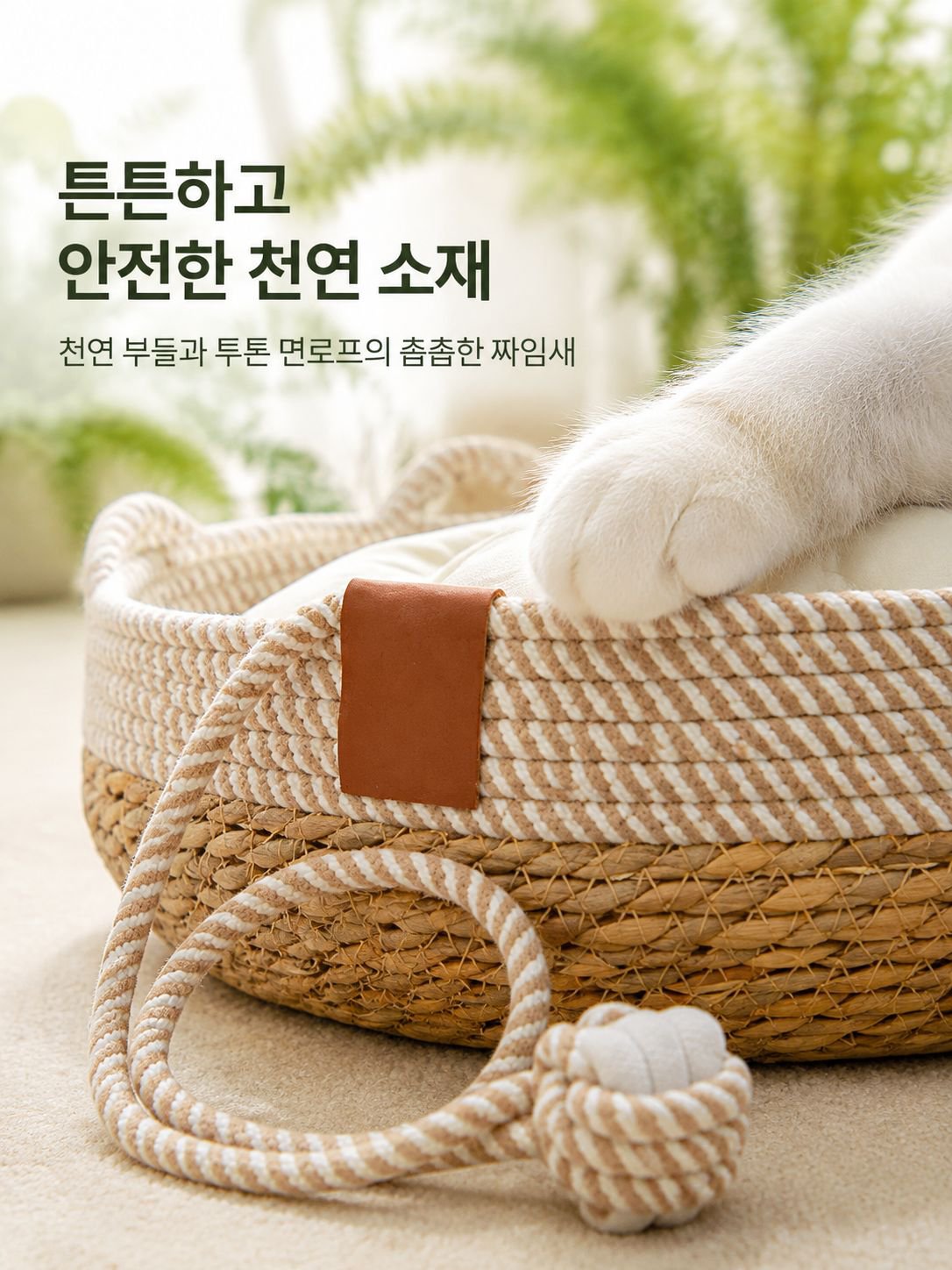 분리 가능한 직조 고양이 침대