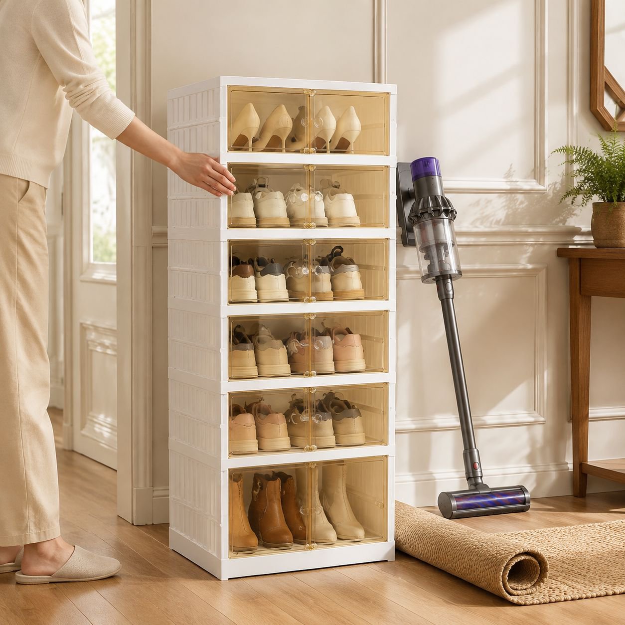 stackable clear acrylic shoe racks for sneakers