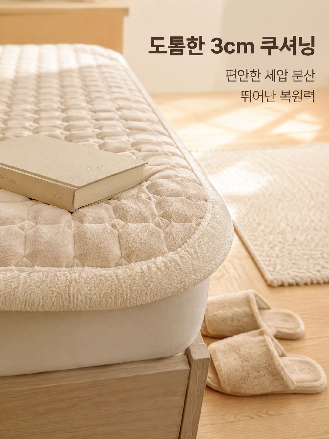 도톰하고 따뜻한 밀크벨벳 매트리스