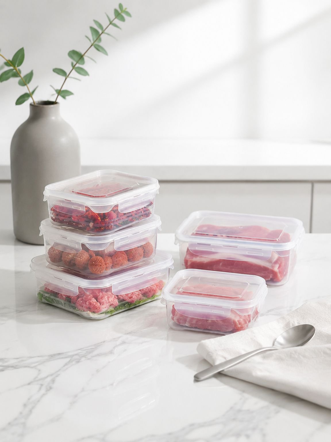 Lebensmittelechte PP Frischhaltebox, Aufbewahrungsbox für Kühlschrank und Küche