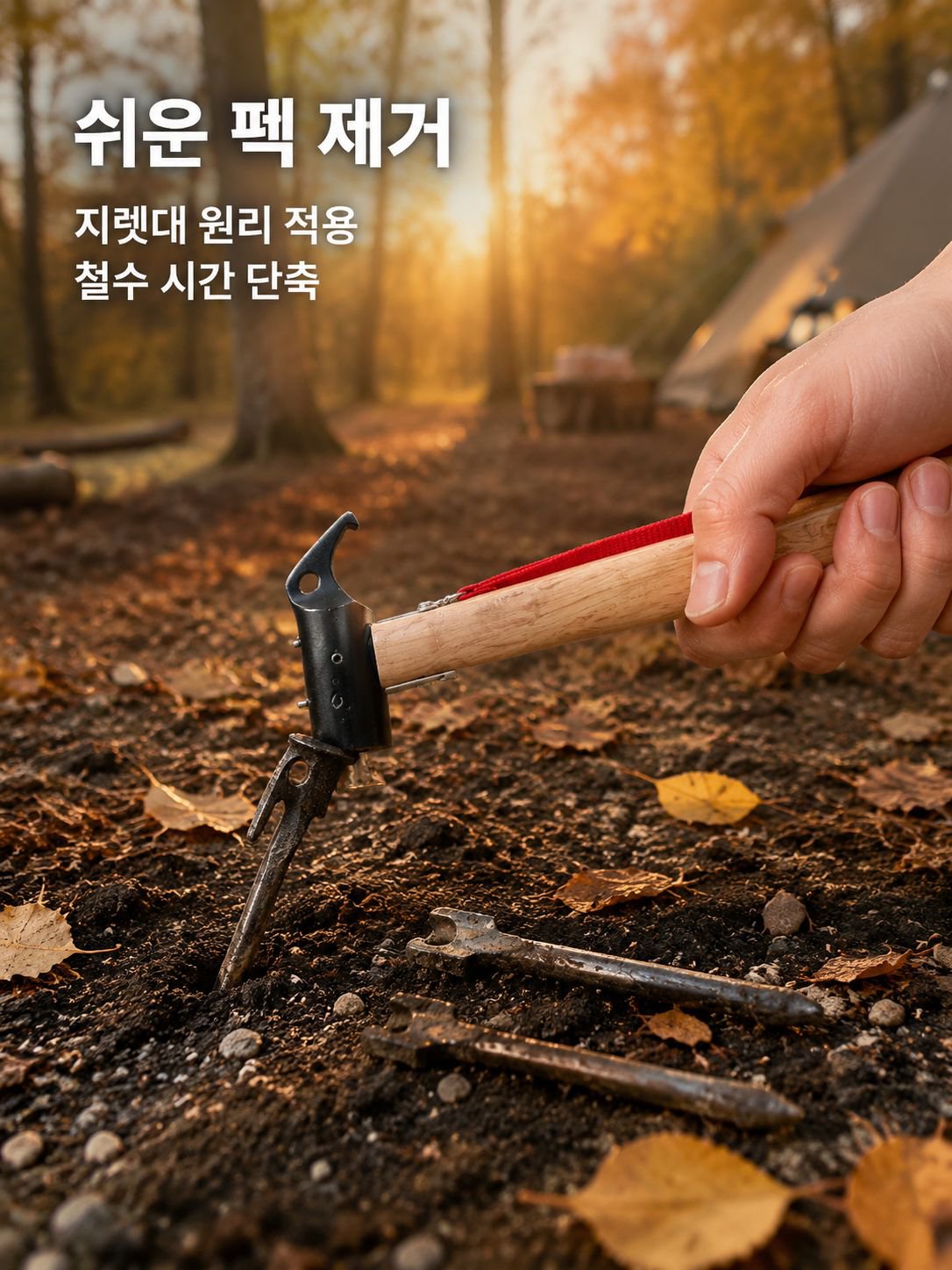 실용적인 원목 손잡이 다용도 망치