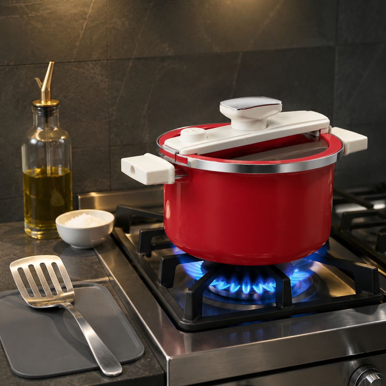 Titanium Enamel Micro Pressure Cooker