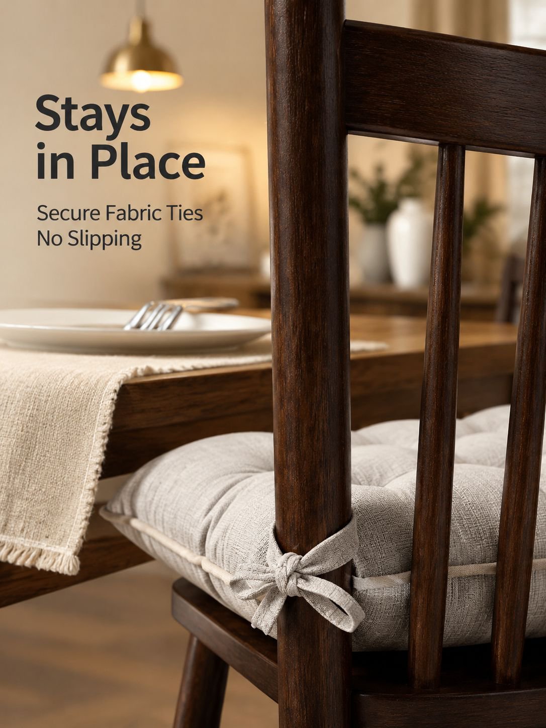 Cotton and Linen Thickened Seat Cushion