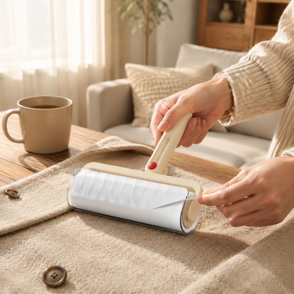 Lightweight lint remover for clothes and upholstery