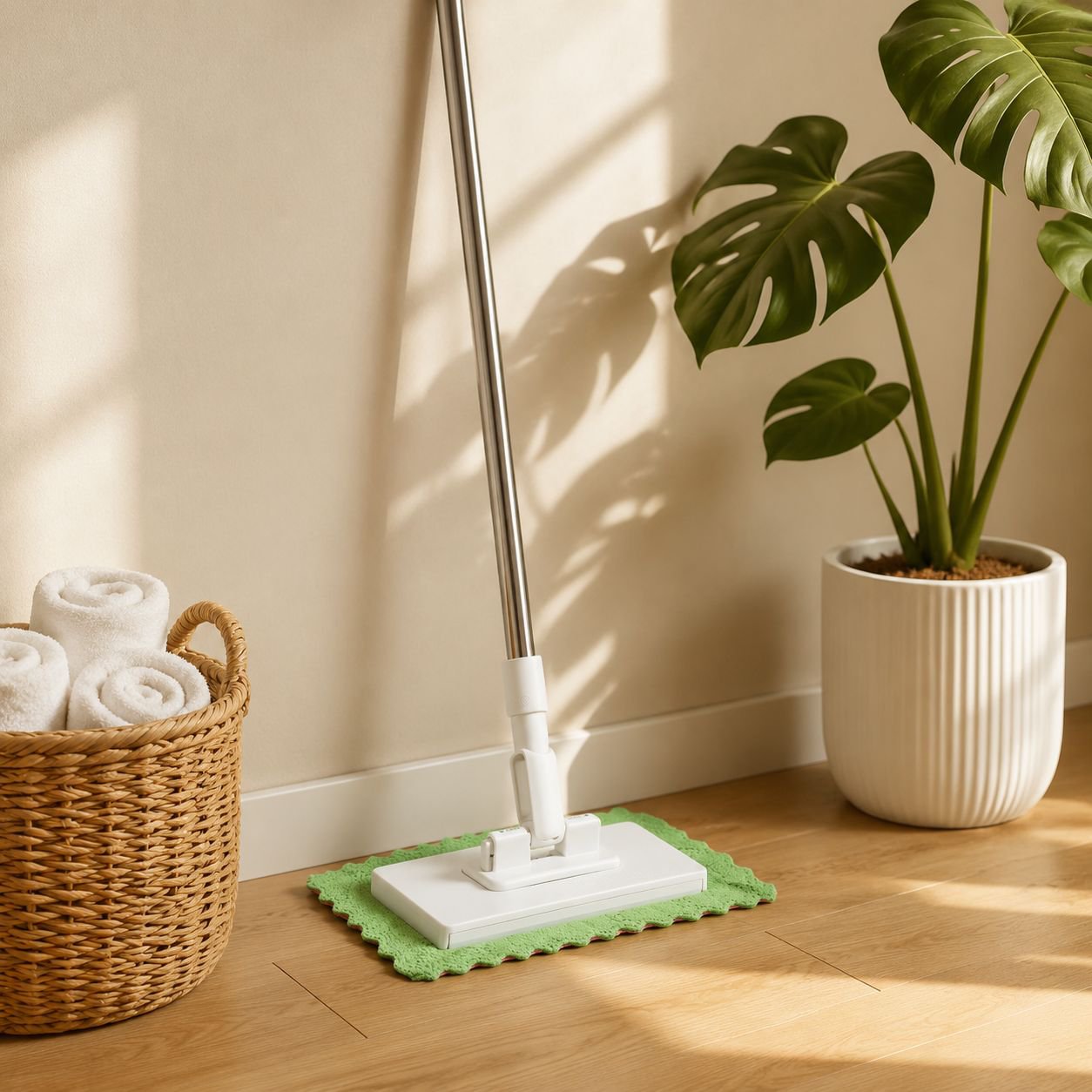 Automatic Spin Mop with Face Towel Holder