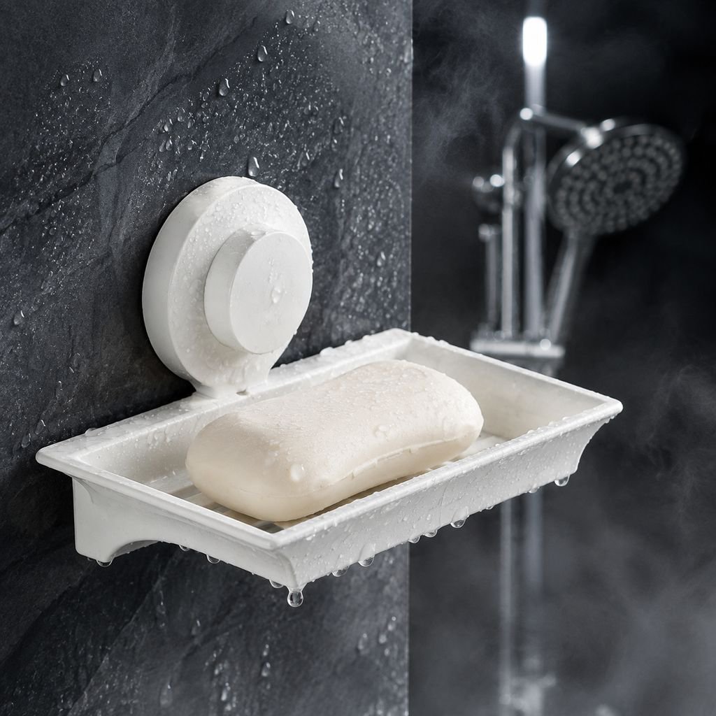 Modern wall-mounted soap dish for organizing soap
