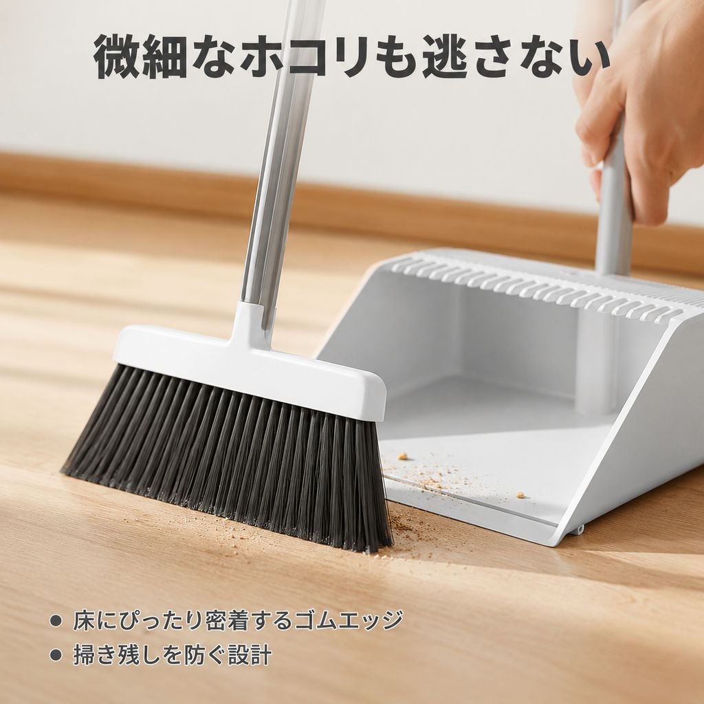 携帯用折りたたみホウキとちりとりセット