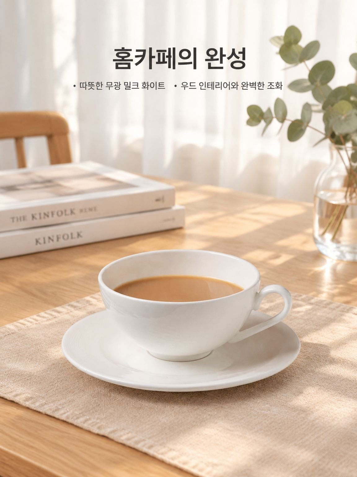 도자기 쟁반과 식기 세트