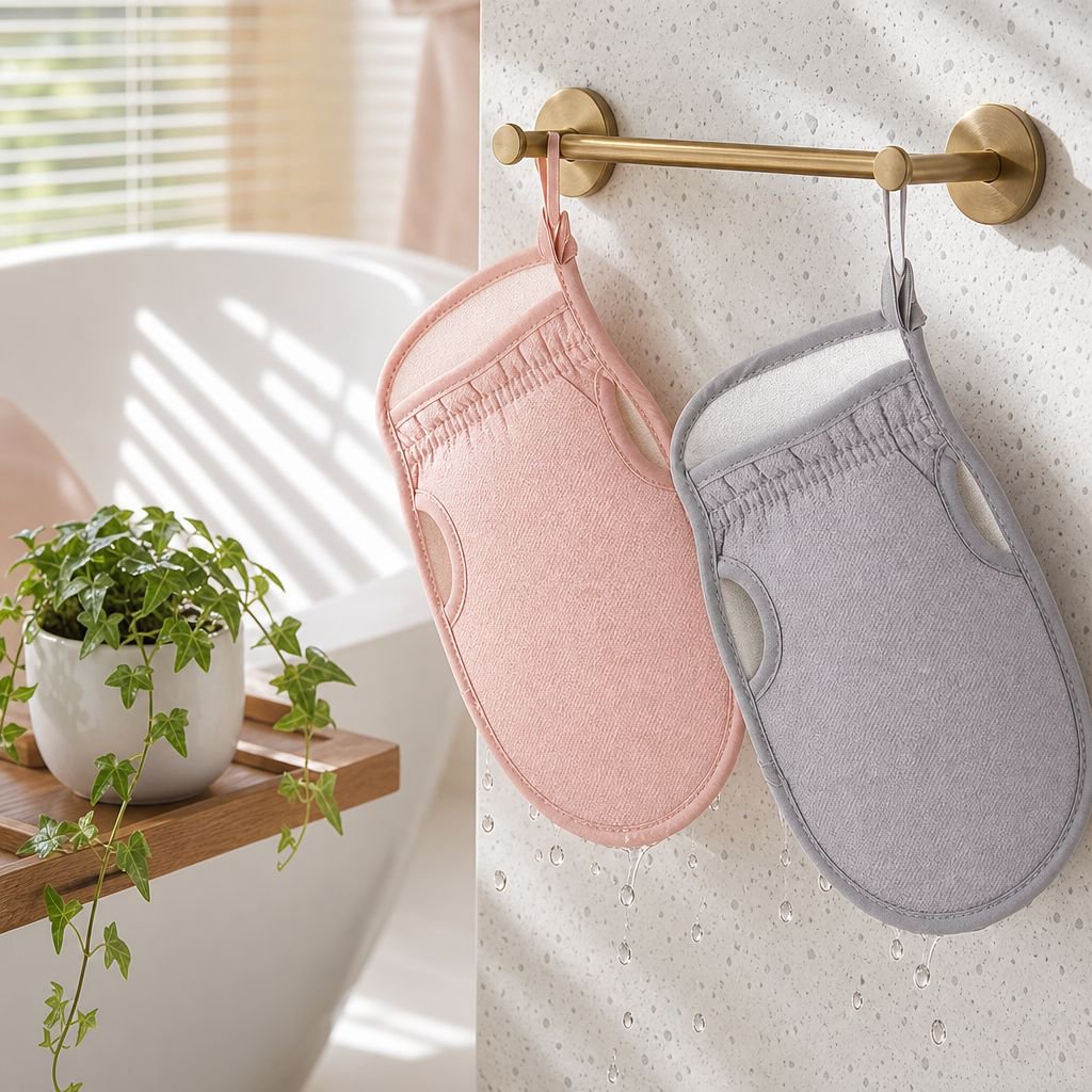 Gentle yet powerful exfoliating bath accessories