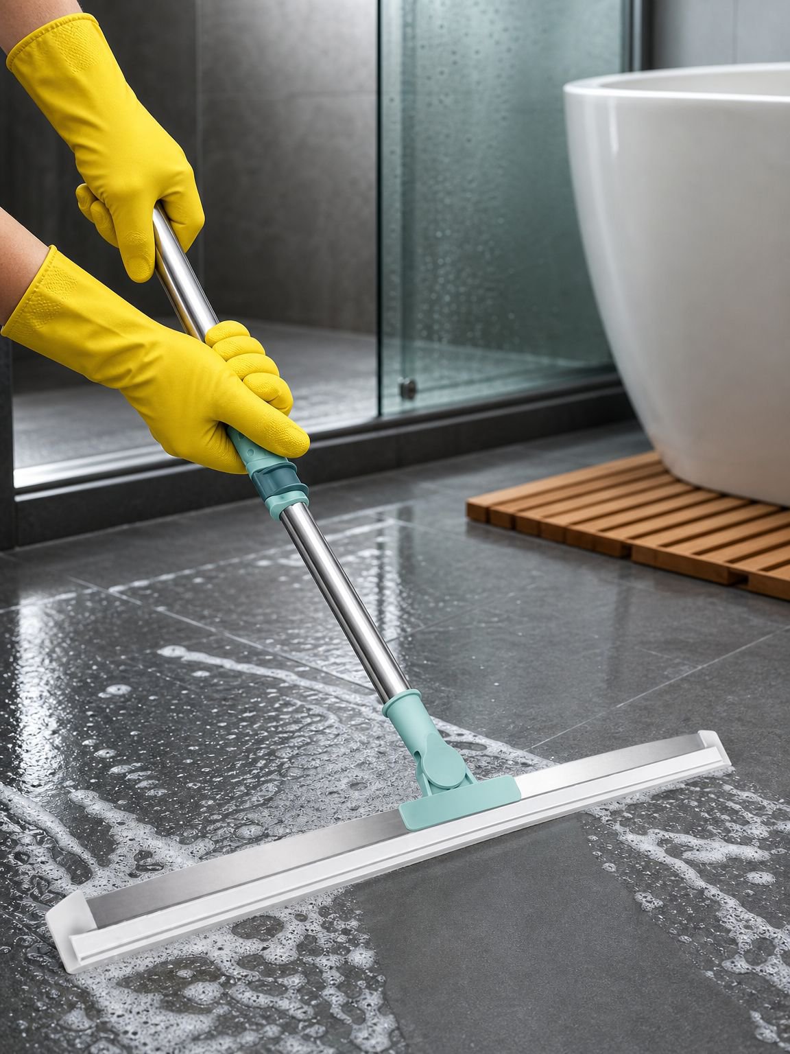 Raspador de silicona ideal para eliminar suciedad en suelos