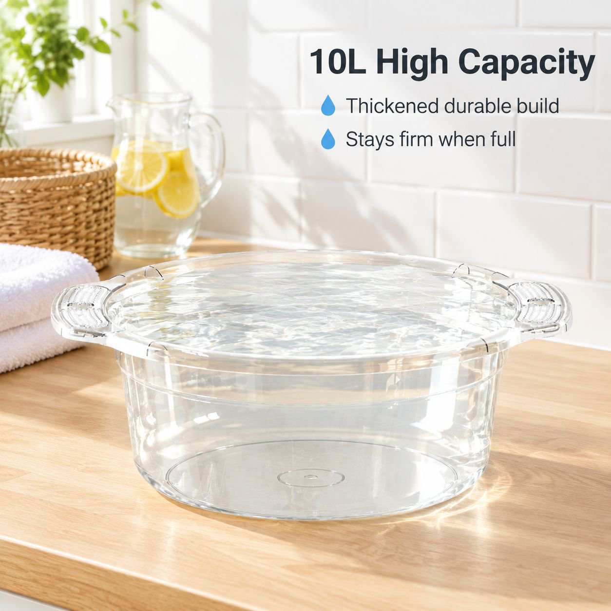 Household Thickened Transparent Wash Basin