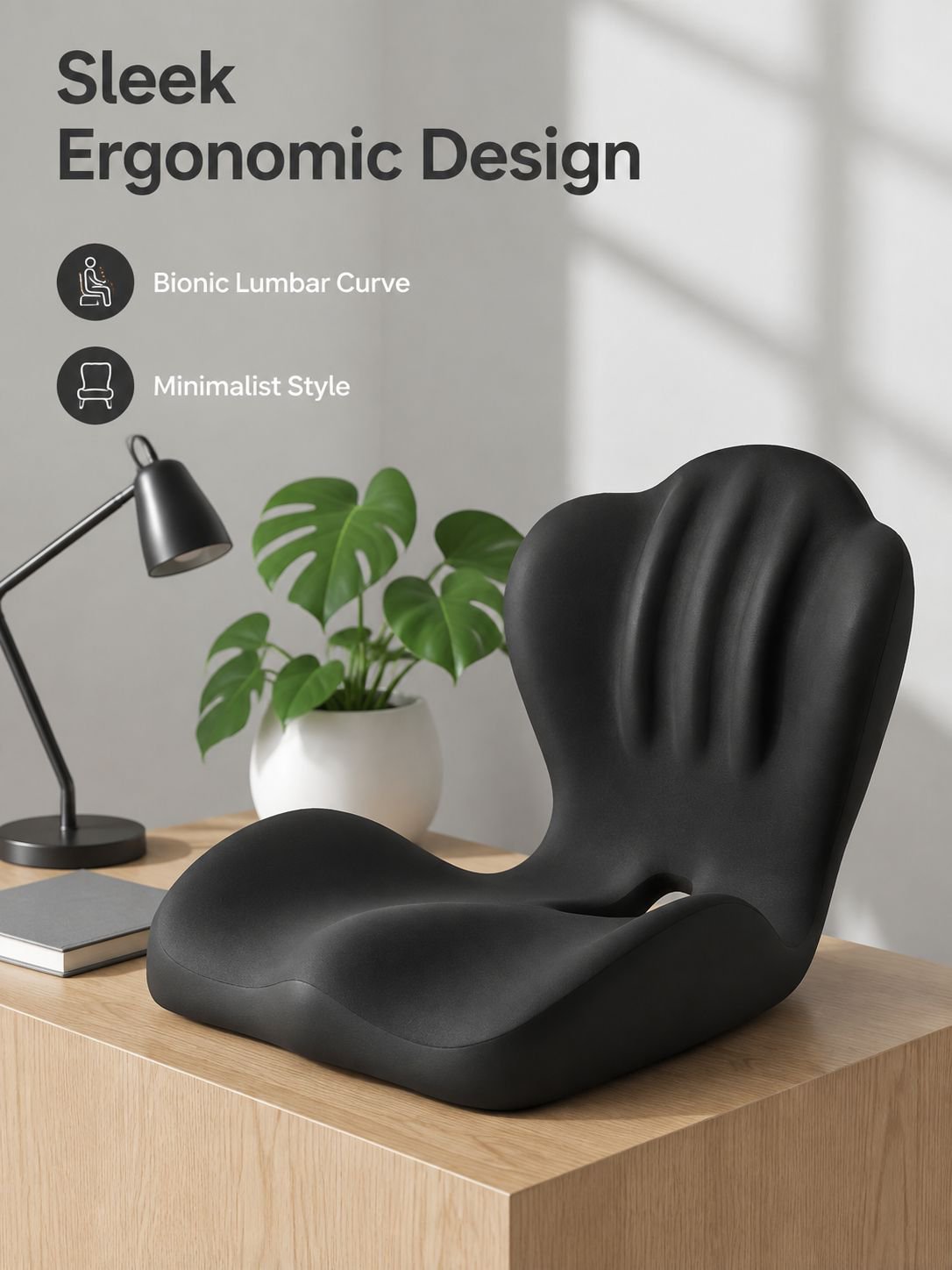 Memory foam one-piece backrest seat cushion