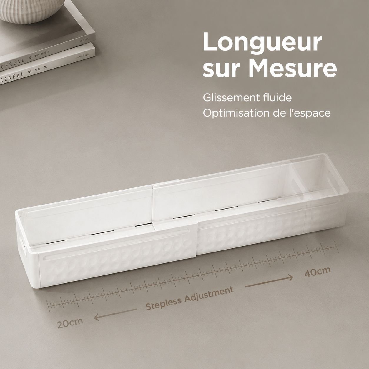 Boîte de rangement extensible à tiroirs