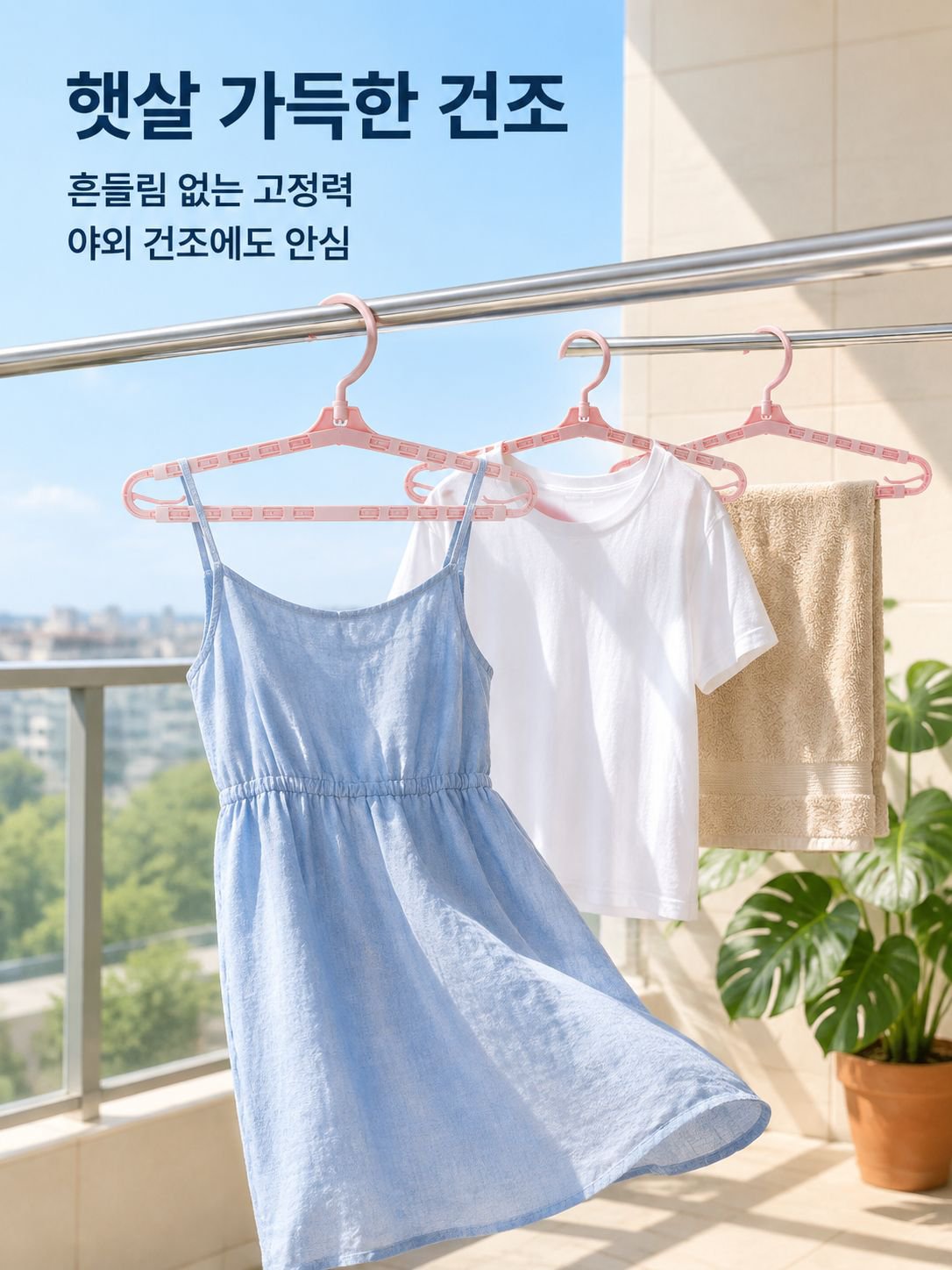 신축식 수납 옷걸이