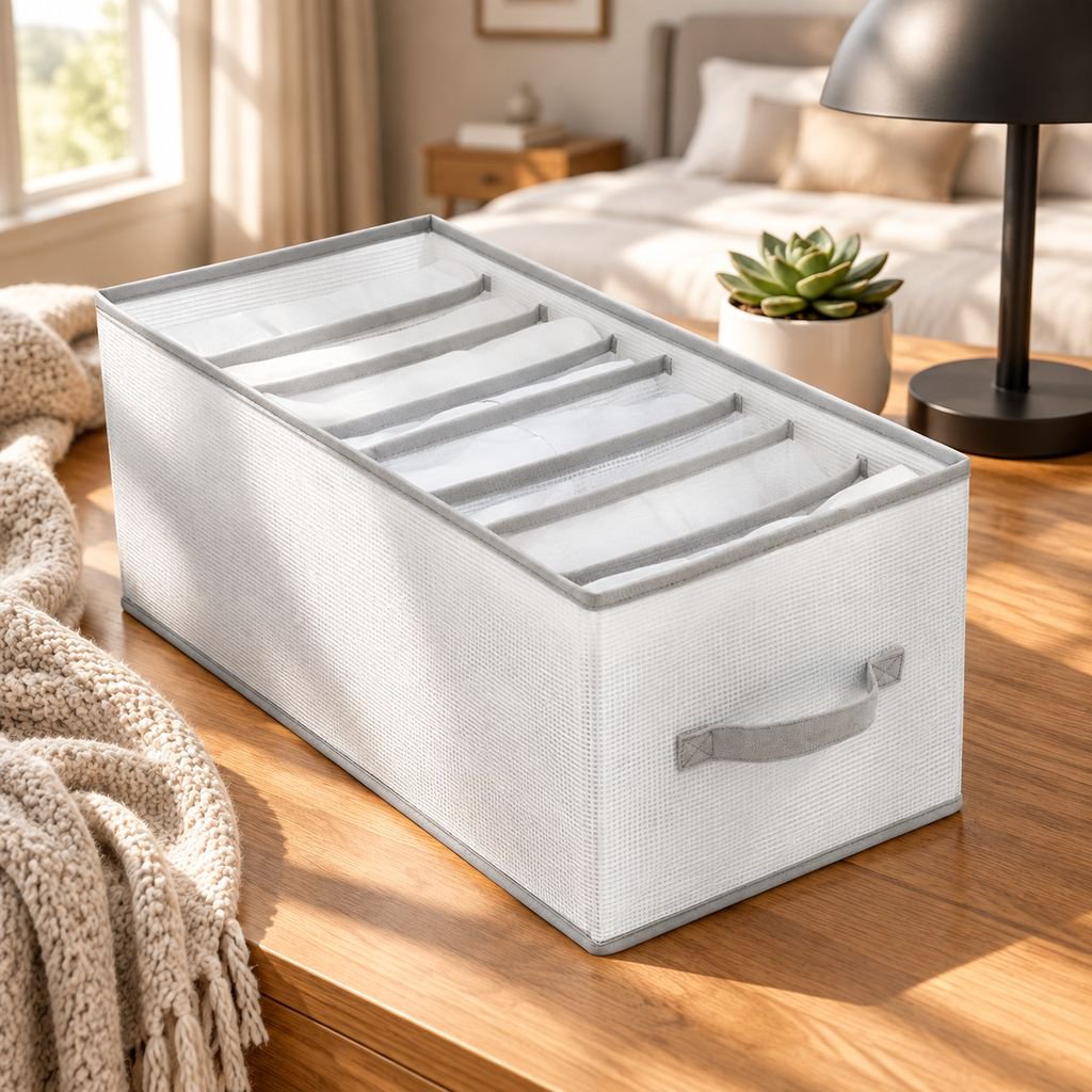 Transparent Mesh Fabric Storage Box