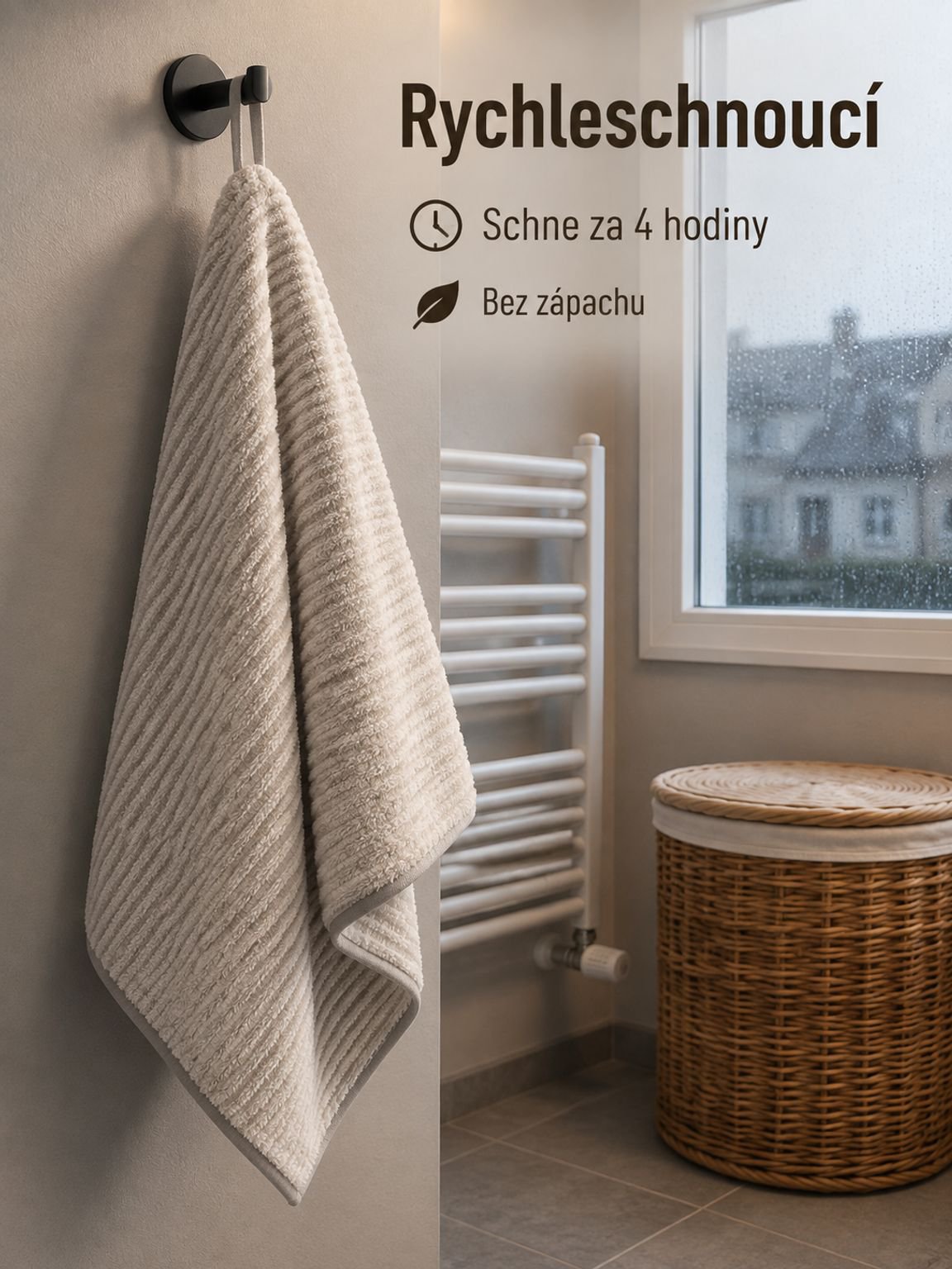 Měkký a rychleschnoucí ručník z korálového fleecu