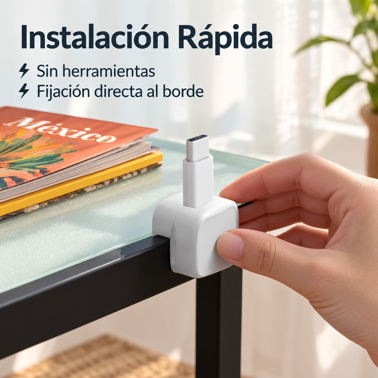 Organizador Magnético de Cables Clips Sujetadores para Cable de Carga y Escritorio