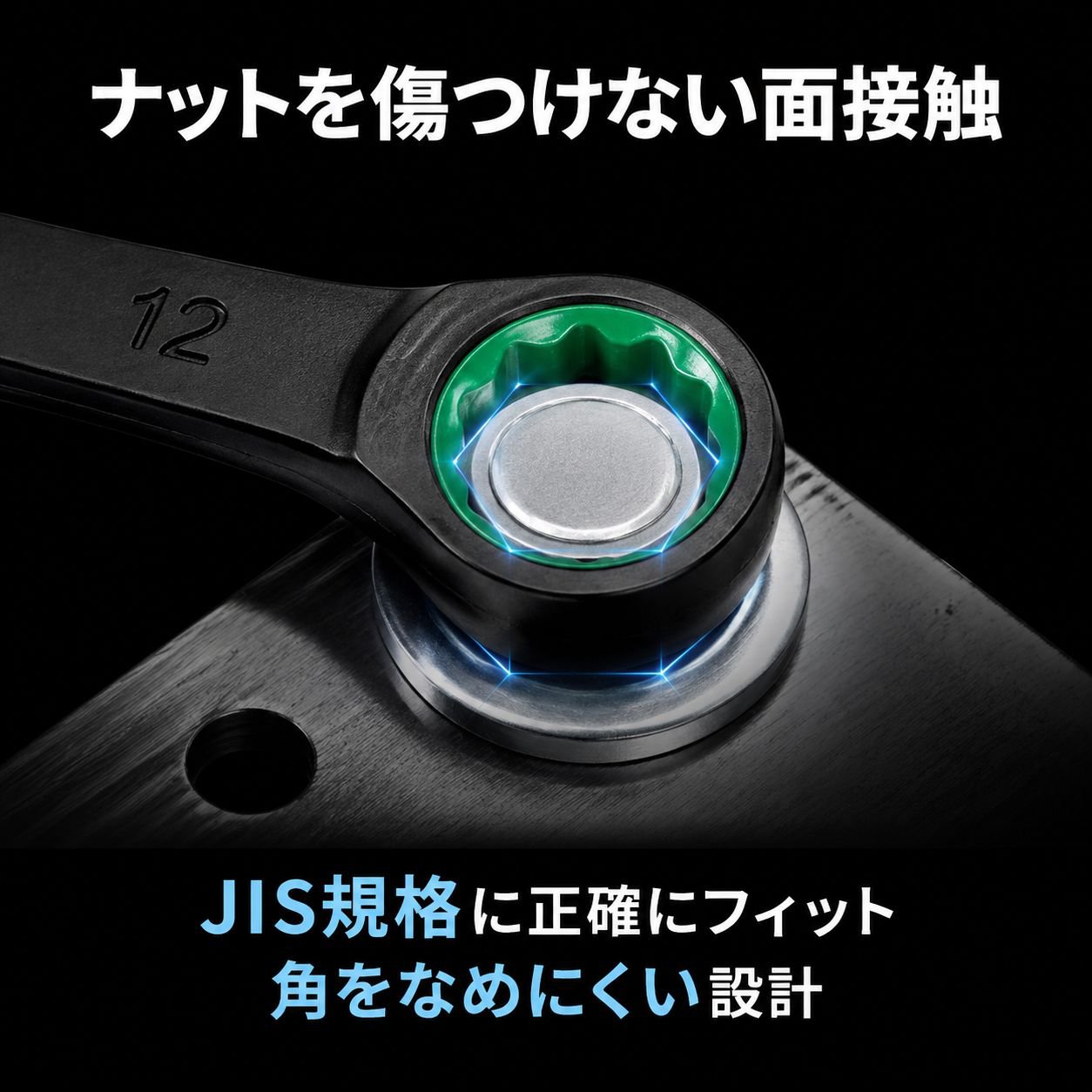 工業用自動両方向ラチェットめがねレンチセット