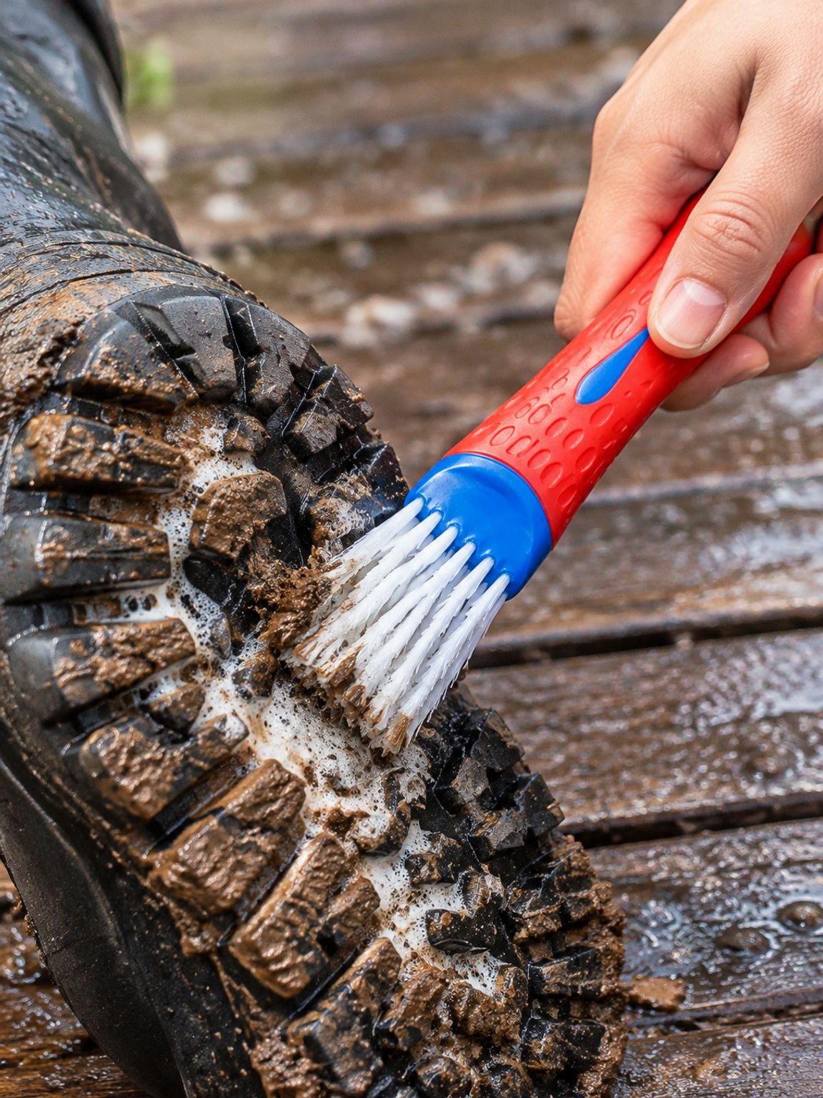 Nano Schuhbürste Haushaltsbürste für Schuhe mit Weichen und Harten Borsten