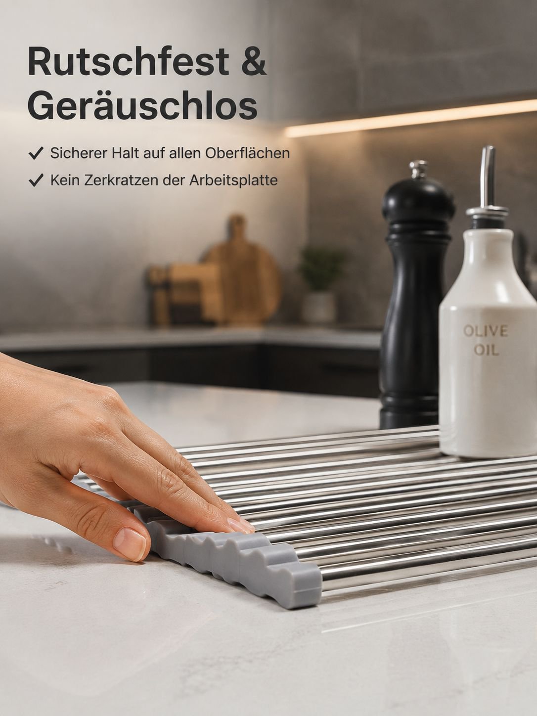 Küchen-Geschirrablage aus hochwertigem Silikon