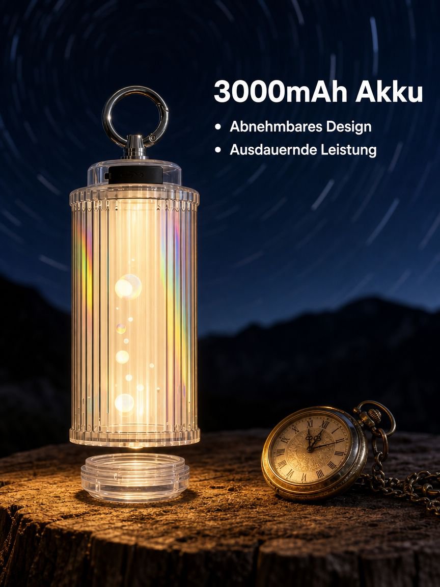 Tragbare LED Campinglampe für draußen, 38 LEDs, Lange Batterielaufzeit, Ambientebeleuchtung