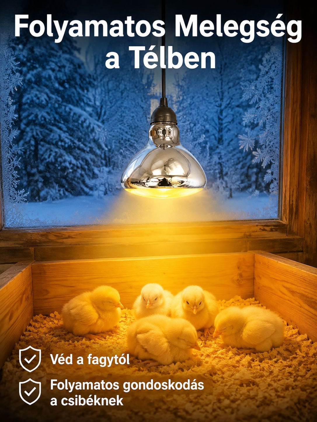 Tenyésztési hőmérő lámpa közelről