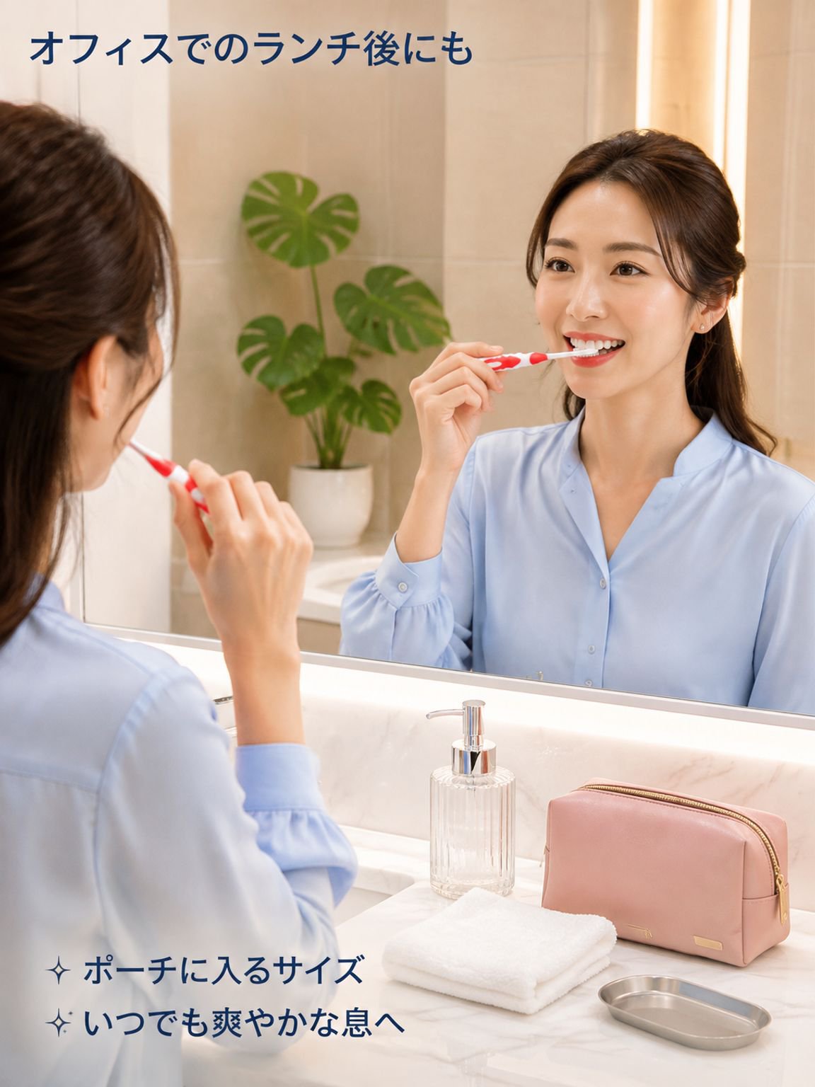 携帯用折りたたみソフト毛先使い捨て歯ブラシ