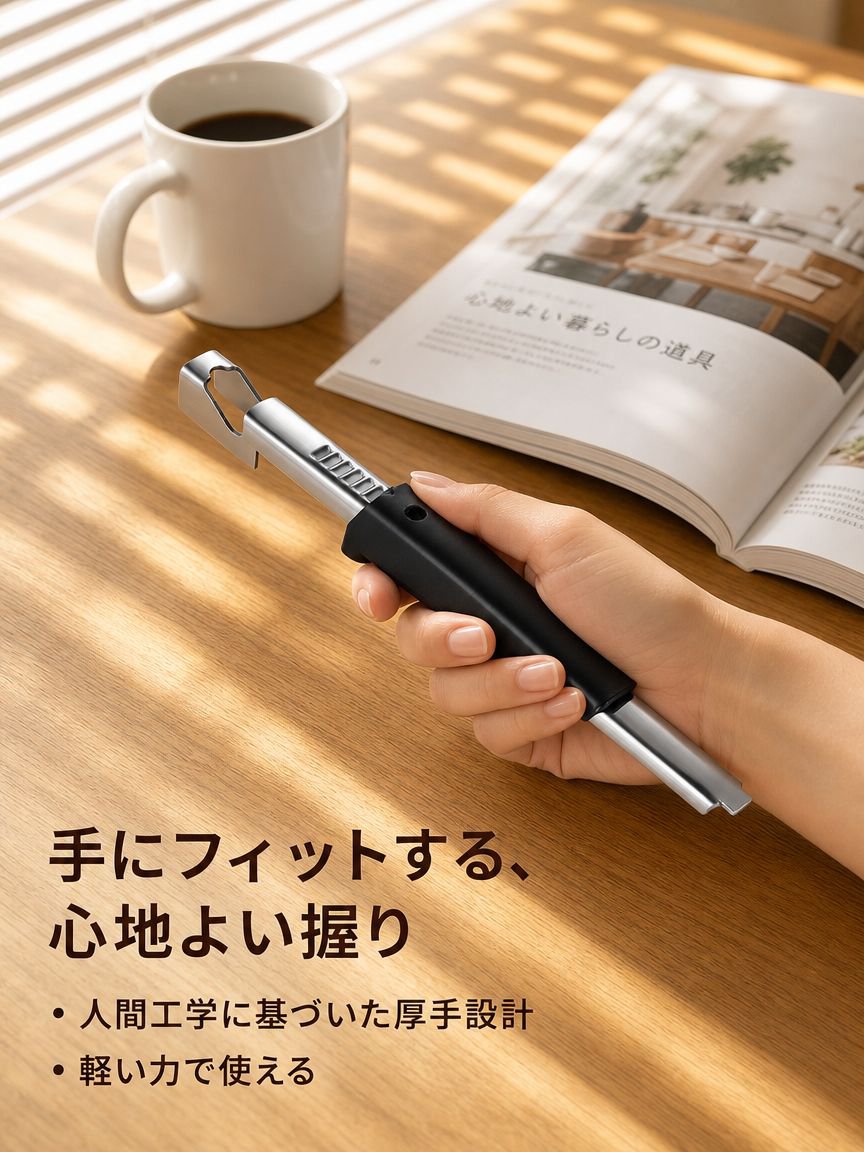 キッチン専用ステンレス缶切り