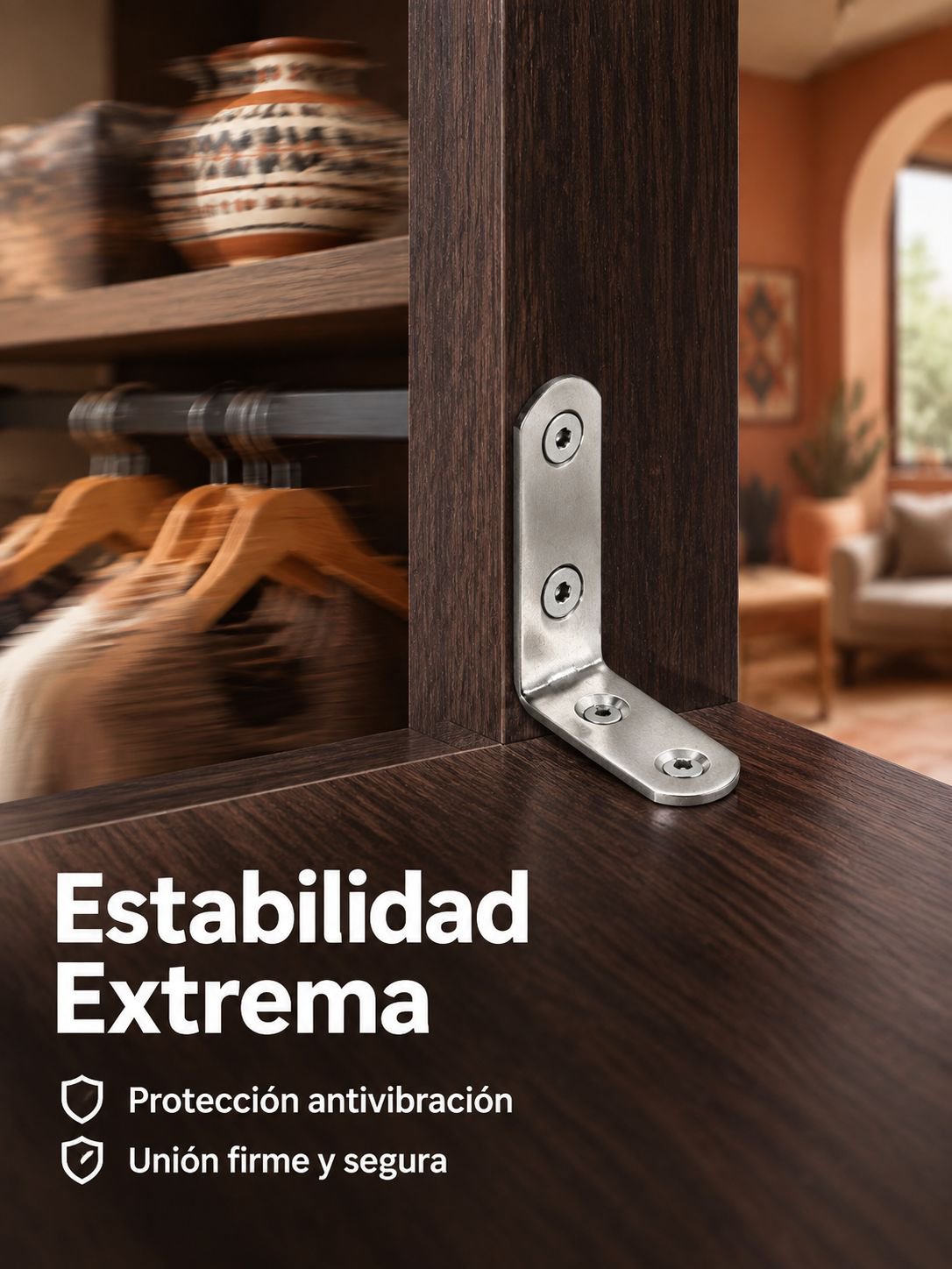 Escuadras de acero inoxidable en forma de L