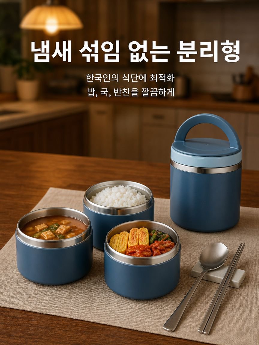 다층 대용량 휴대용 보온 도시락