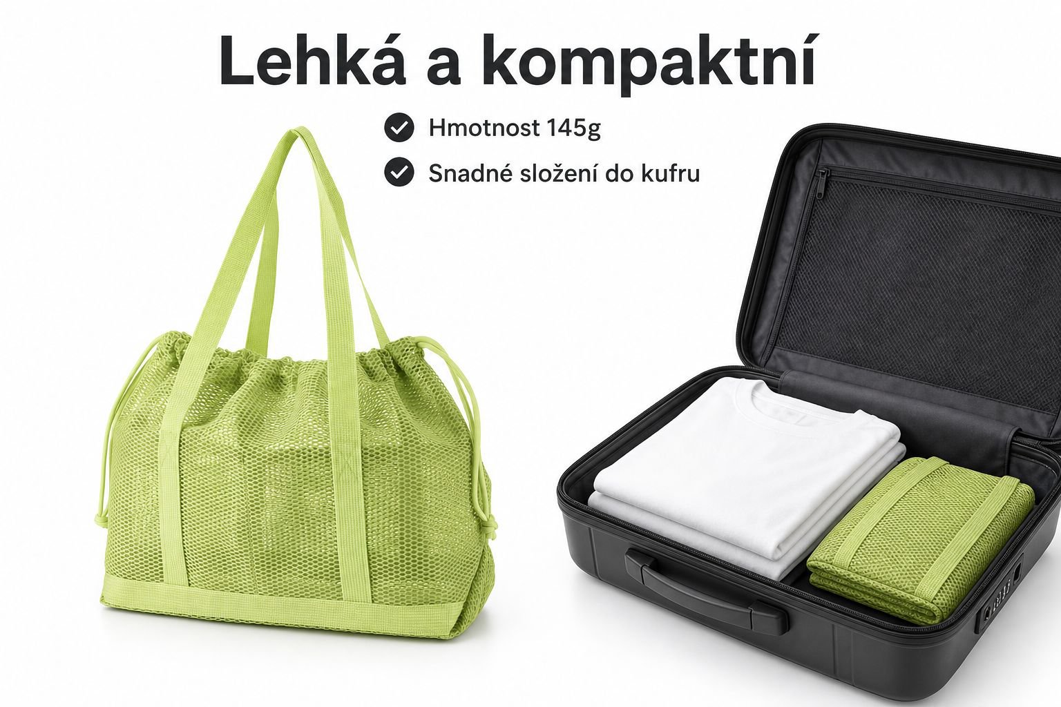 Moderní plážová taška s pohodlným úchopem