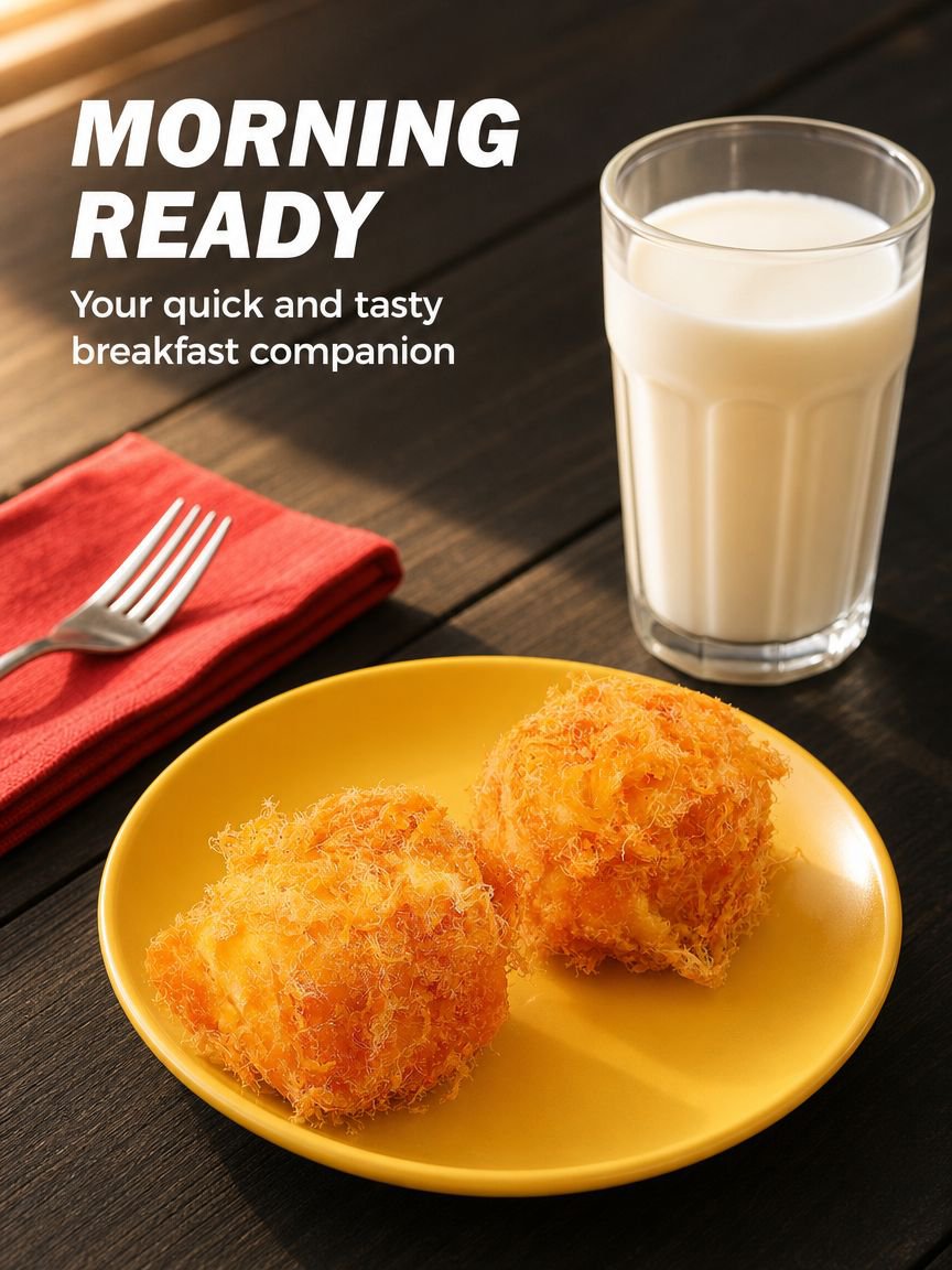 Gourmet pork floss cake with premium ingredients
