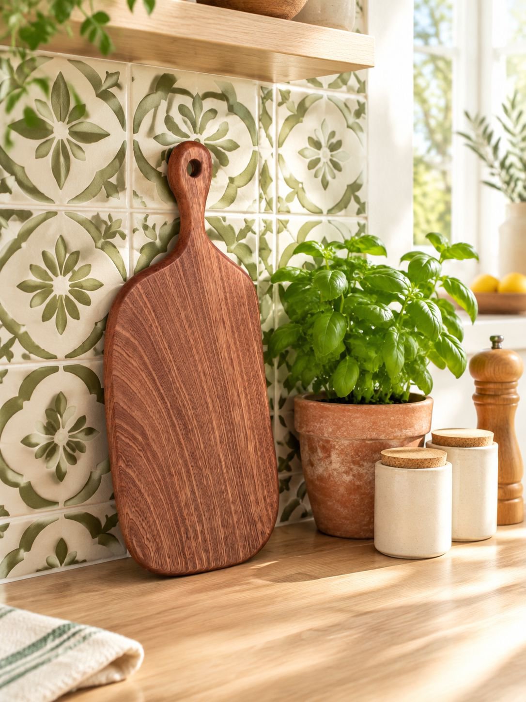 Tabla de cortar de madera para uso diario