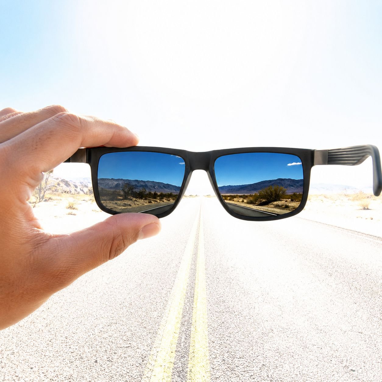 2025 New Men's Retro Polarized Sunglasses front view