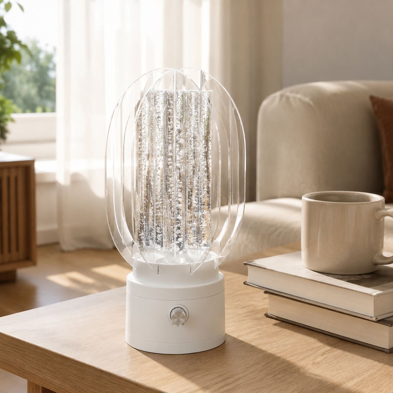 Aurora Atmosphere Lamp Dimmable Rotating Night Light Rechargeable