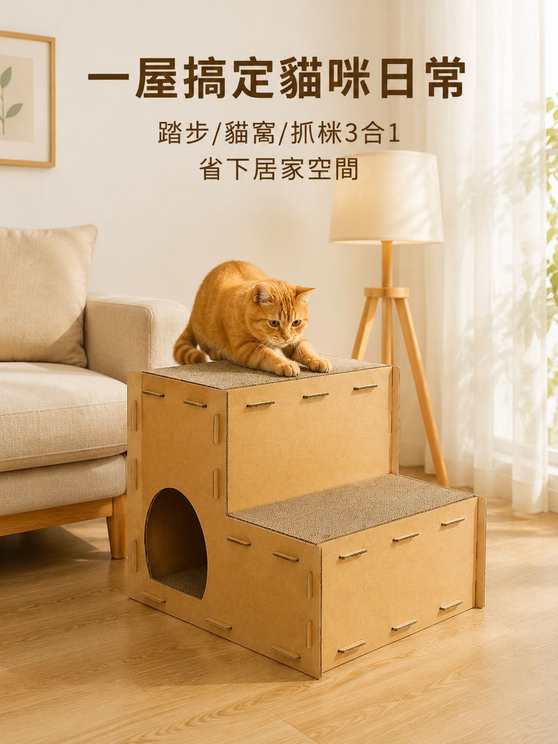 반려동물 다층 고양이 골판지 빌라