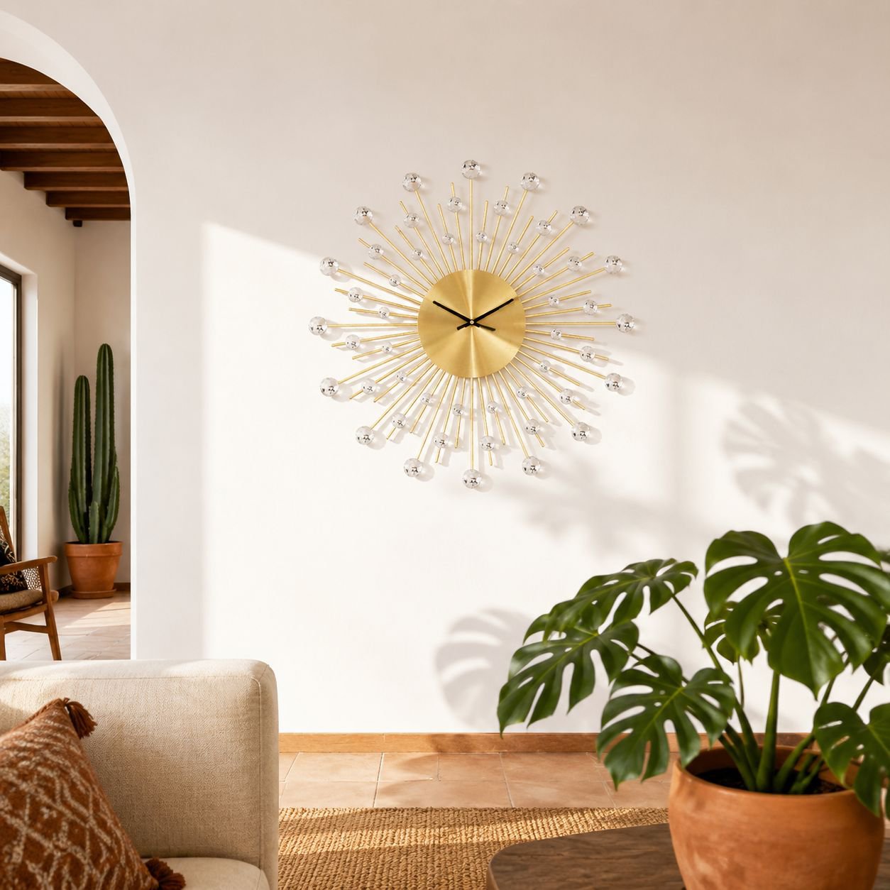 Reloj de pared creativo con diseño de cielo estrellado