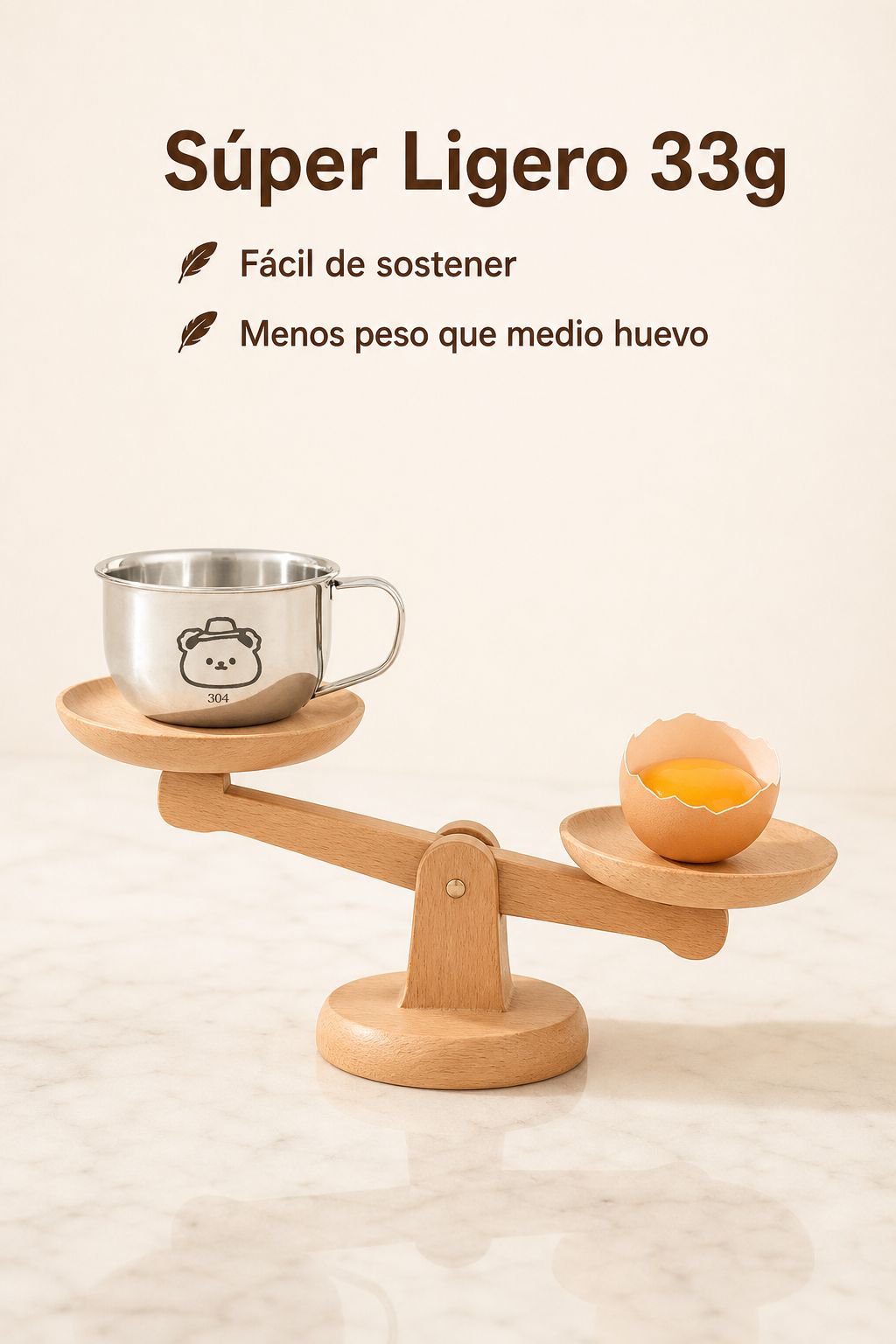 Taza infantil con protección térmica para evitar quemaduras