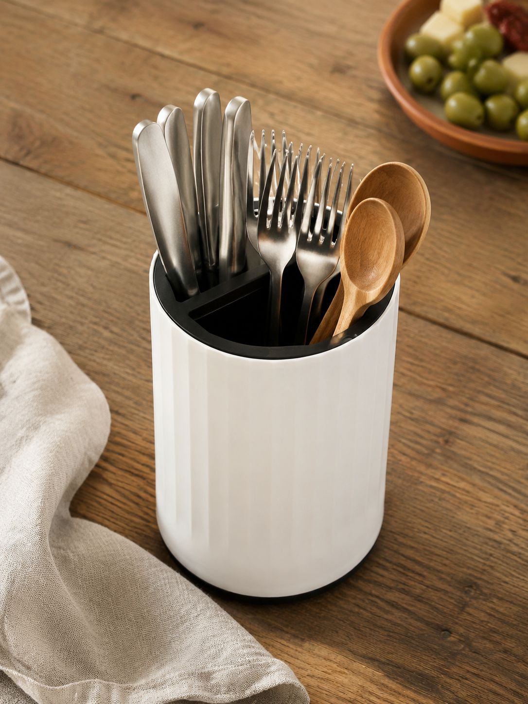 Estuche organizador 3 en 1 para cuchillos y cucharas