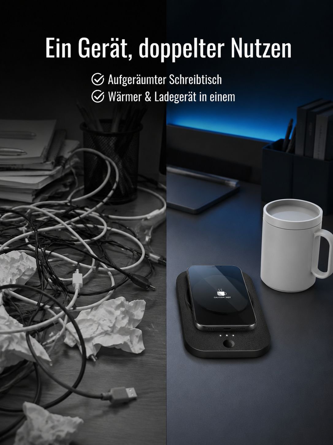 Intelligenter Untersetzer in der Küche verwendet
