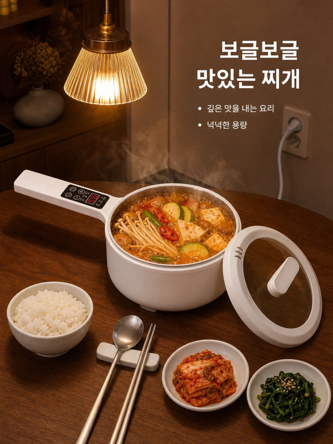 가정용 도자기 유약 소젖 다용도 일체형 냄비 미니 스마트 전기냄비 기숙사용 냄비