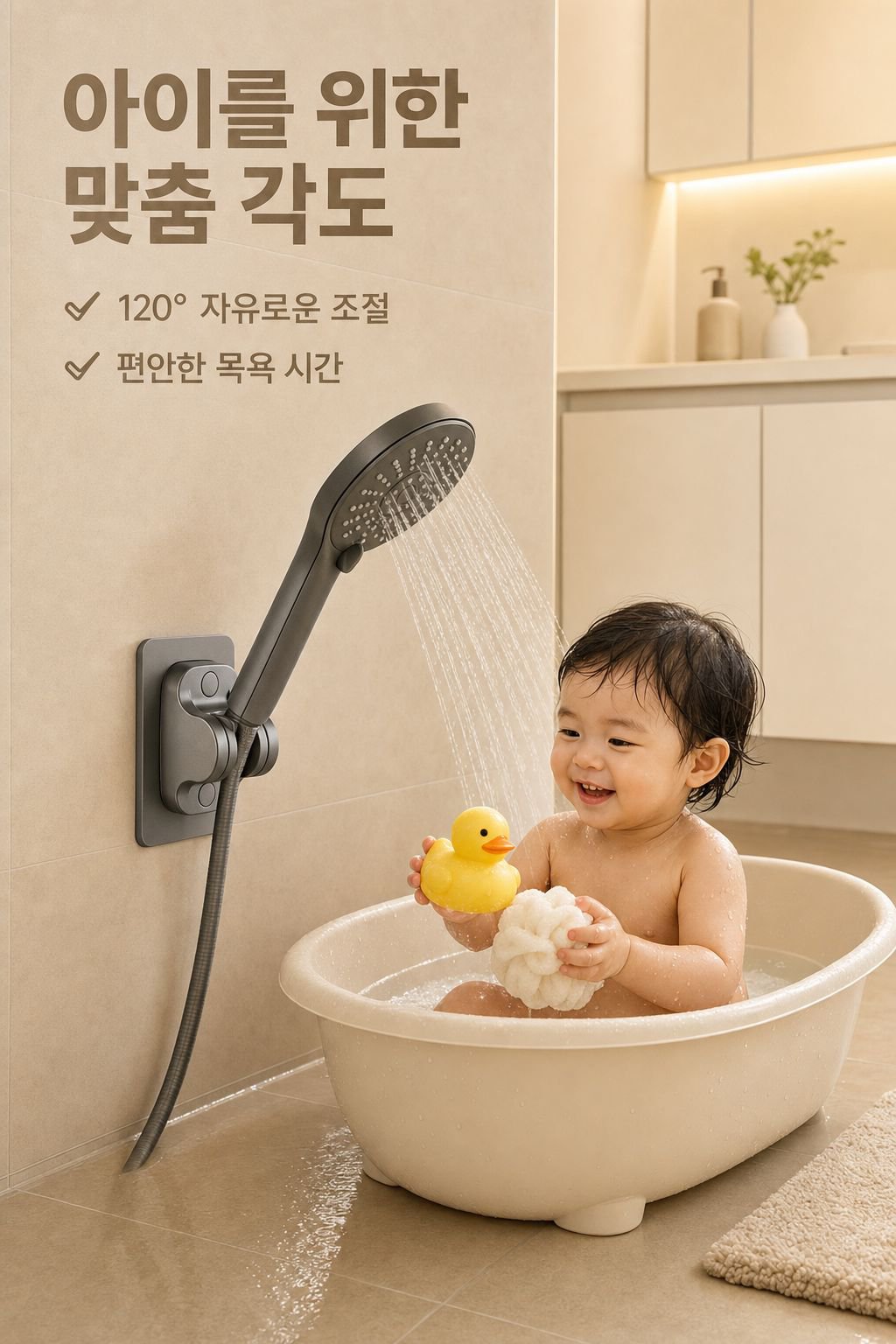 욕실 인테리어와 잘 어울리는 샤워기 홀더