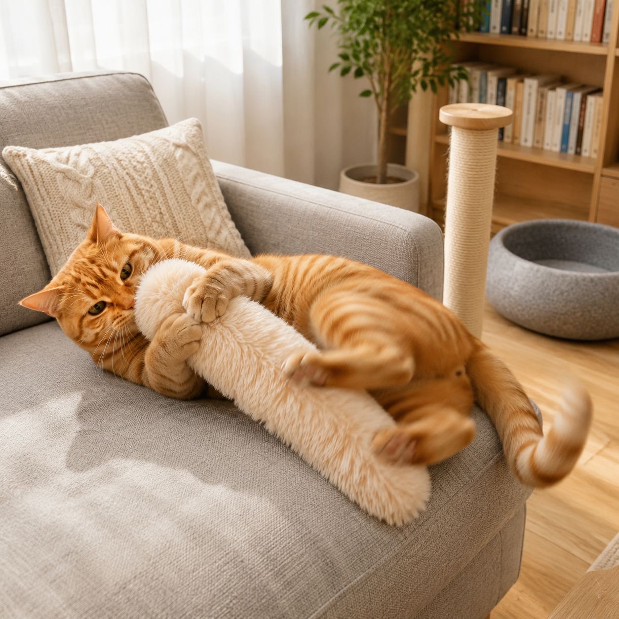 かわいい猫おもちゃぬいぐるみ枕
