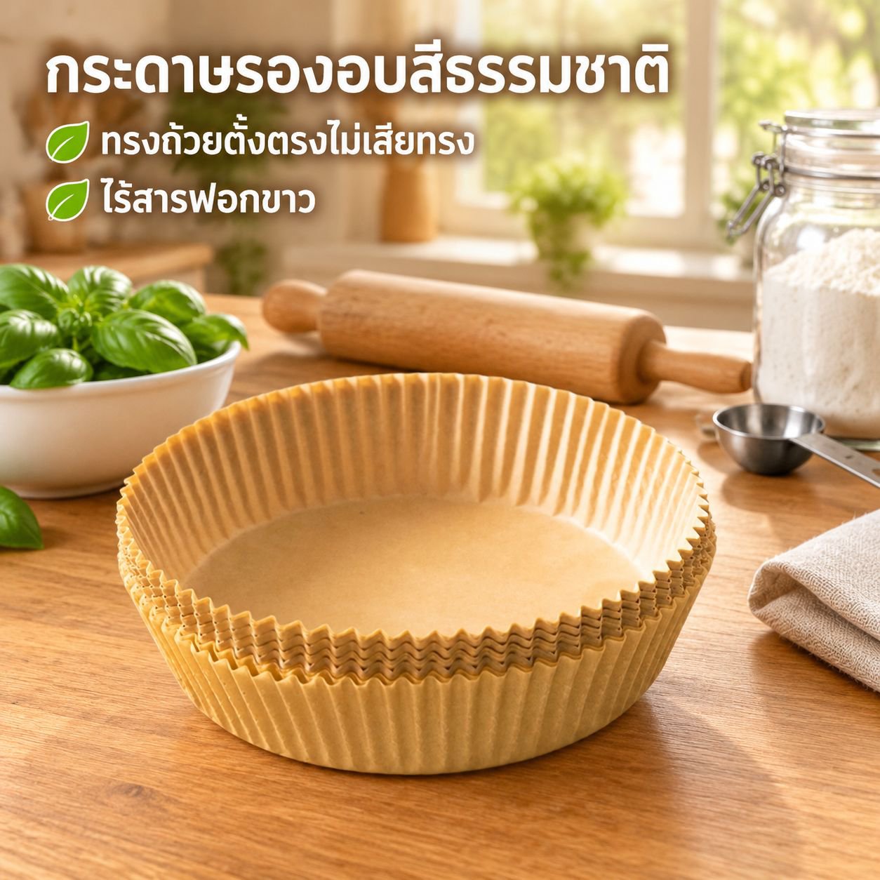 กระดาษอบซิลิโคนทนความร้อนสำหรับห้องครัว