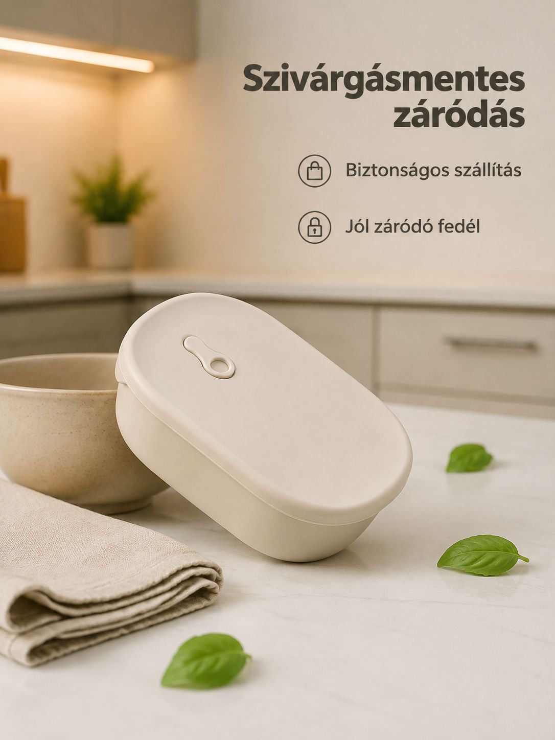 Hordozható, szagmentes ebéddoboz
