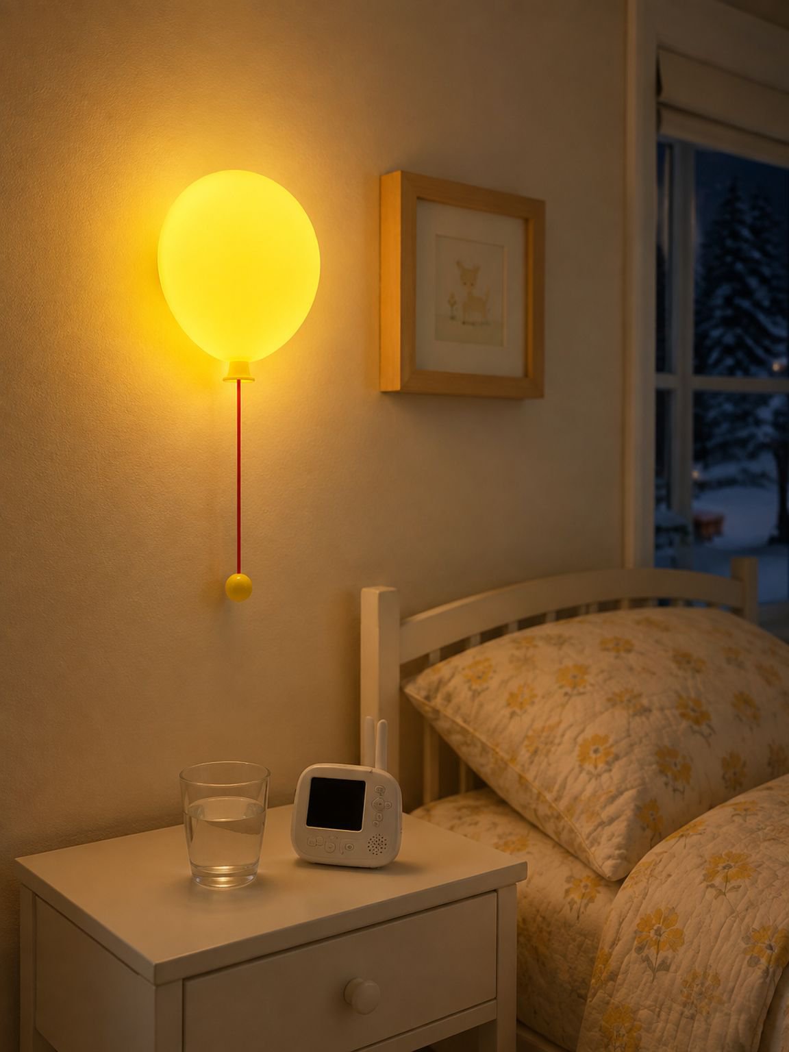 JMY Silicone Balloon Night Light, Breastfeeding Lamp, Bedside Lamp, Wall-mountable or Handheld, Thre