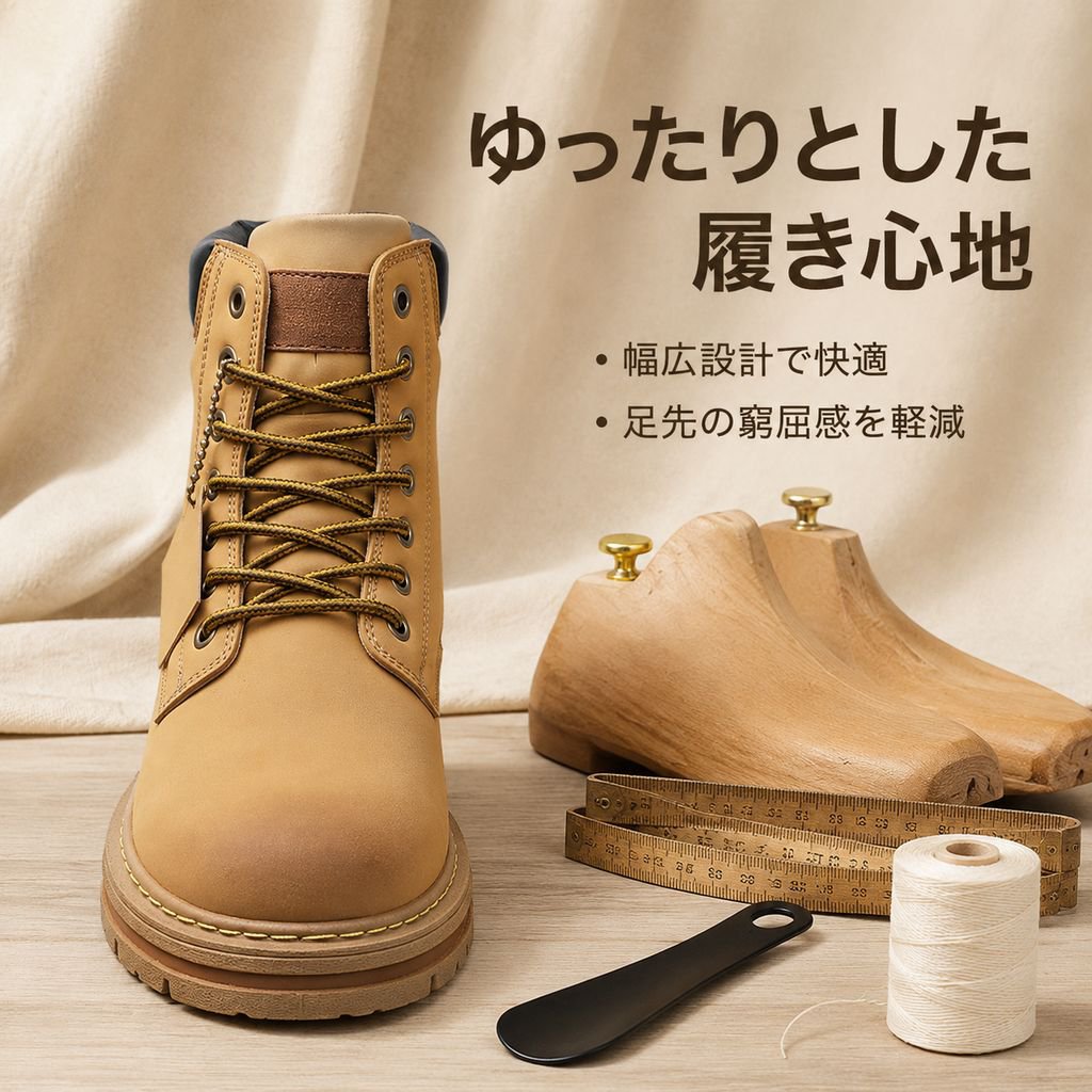 メンズビッグサイズマーチンブーツ ヴィンテージレザーワークブーツ