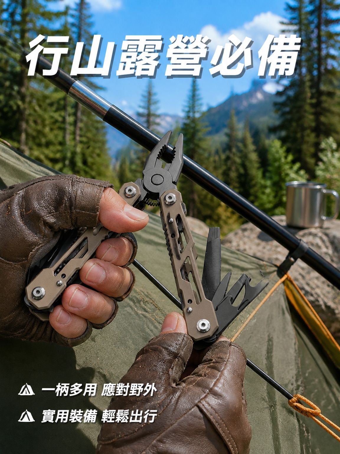 多功能戶外不鏽鋼折疊鉗子