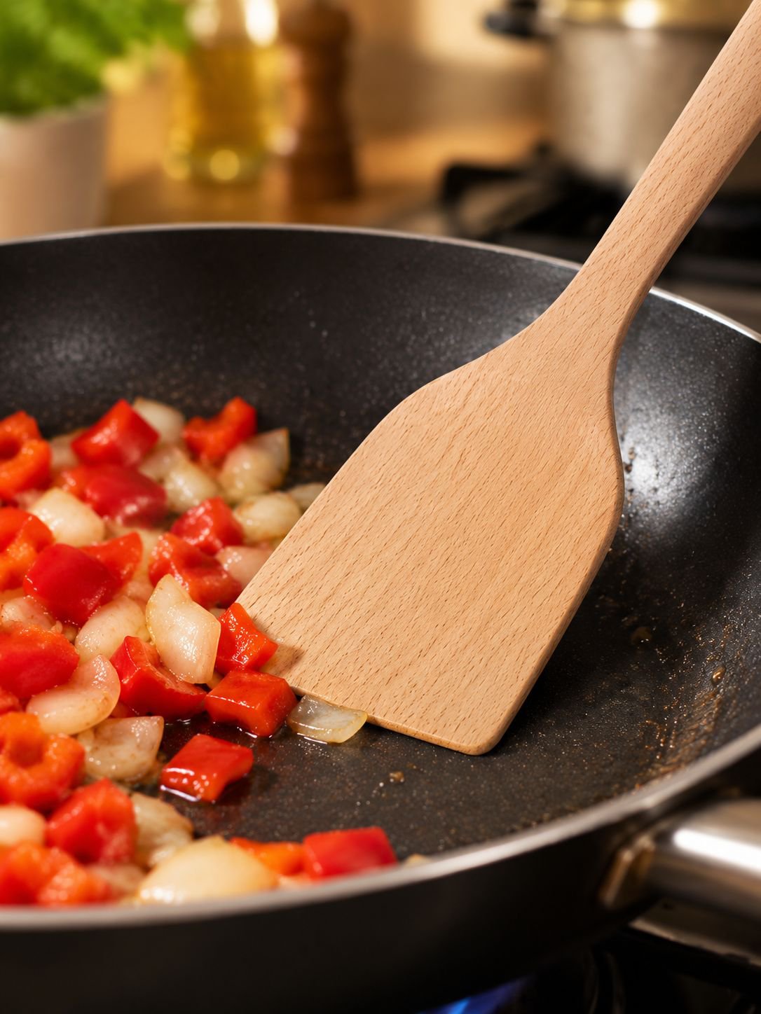 Espátula de madera de haya para cocina